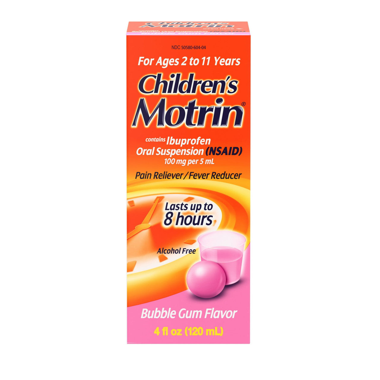 Motrin Childrens Oral Suspension Fever Reducer, Bubble Gum Flavor, 4 oz